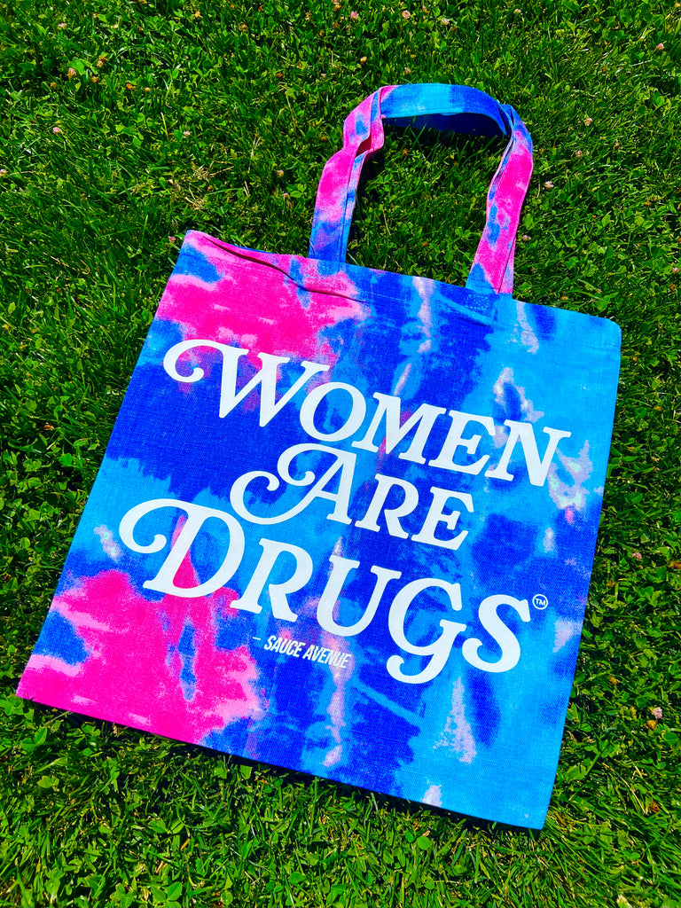 Women Are Drugs® (WH) | Tie-Dyed Canvas Bag