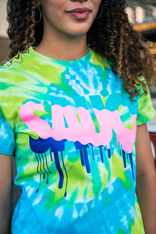 South Beach Sauce | Green/Blue Bora Tee - Sauce Avenue