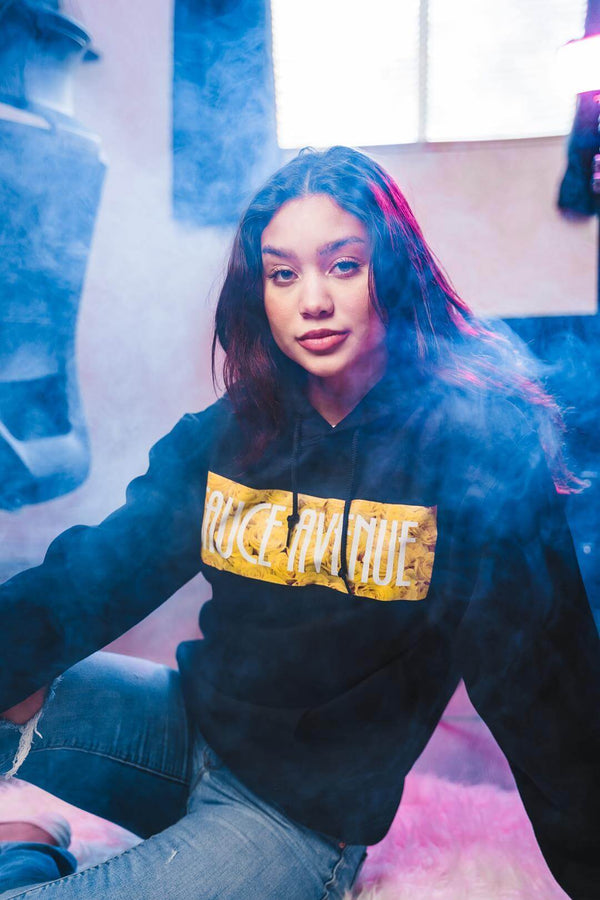 Yellow Rose SA | Black Hoodie - Sauce Avenue