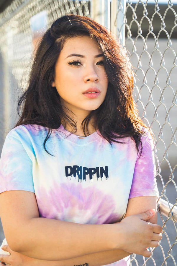 Black Drippin (S) | Jelly Lavender Sky Tee - Sauce Avenue