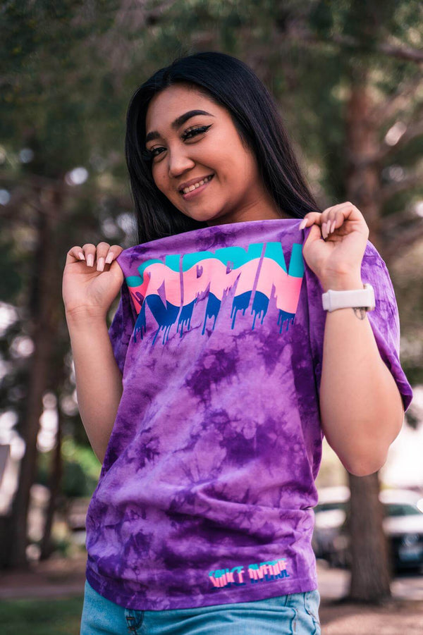 South Beach Drippin | Purple Crystal Cloud Tee - Sauce Avenue