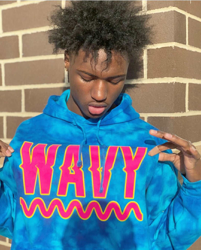 Wavy tie dye on sale hoodie