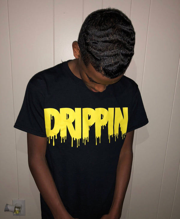 Drippin Yellow | Black Tee - Sauce Avenue