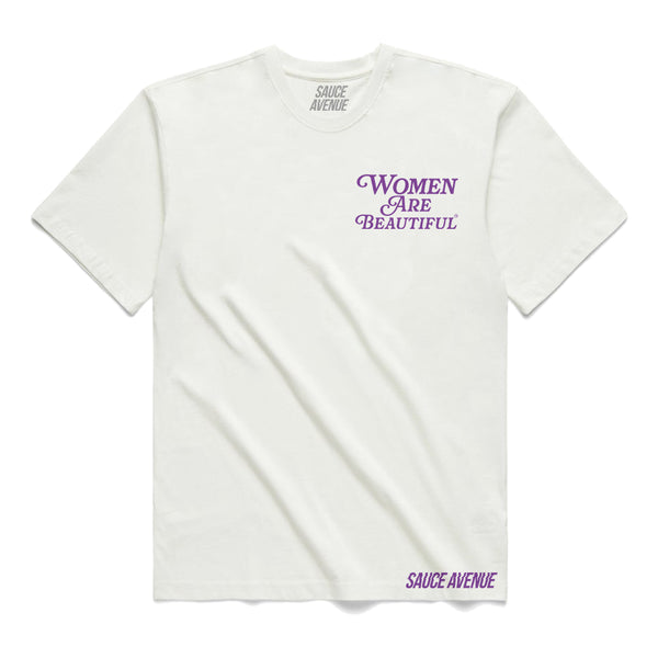 Women Are Beautiful | White Tee (P) - Sauce Avenue