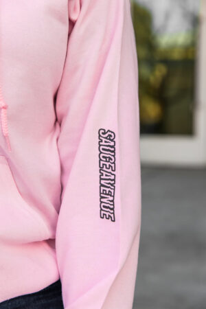 Black Passion Butterfly Drip | Light Pink Hoodie - Sauce Avenue