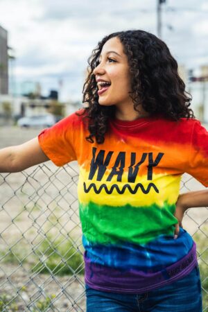 Black Wavy | Rainbow Pride Tee - Sauce Avenue