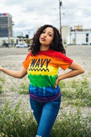 Black Wavy | Rainbow Pride Tee - Sauce Avenue