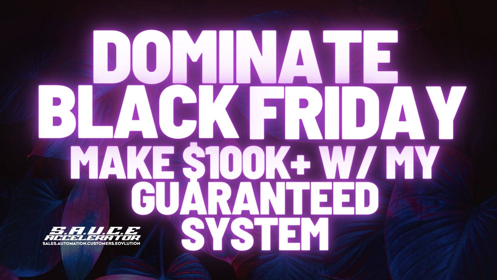 DominateBlackFridayMake_100k_wOurGuaranteedSystem