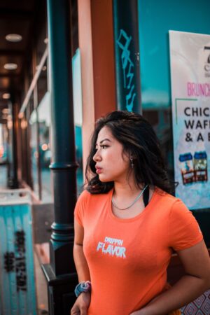 White Drippin Flavor | Coral Crop Top Tee - Sauce Avenue