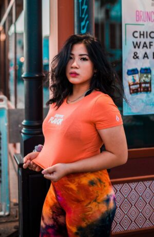 White Drippin Flavor | Coral Crop Top Tee - Sauce Avenue