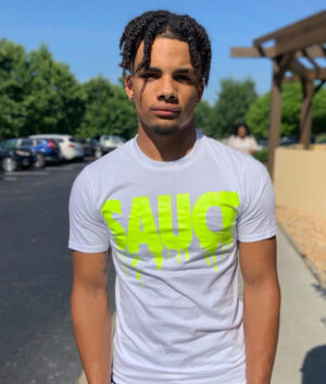 Neon Yellow Sauce | White Tee - Sauce Avenue