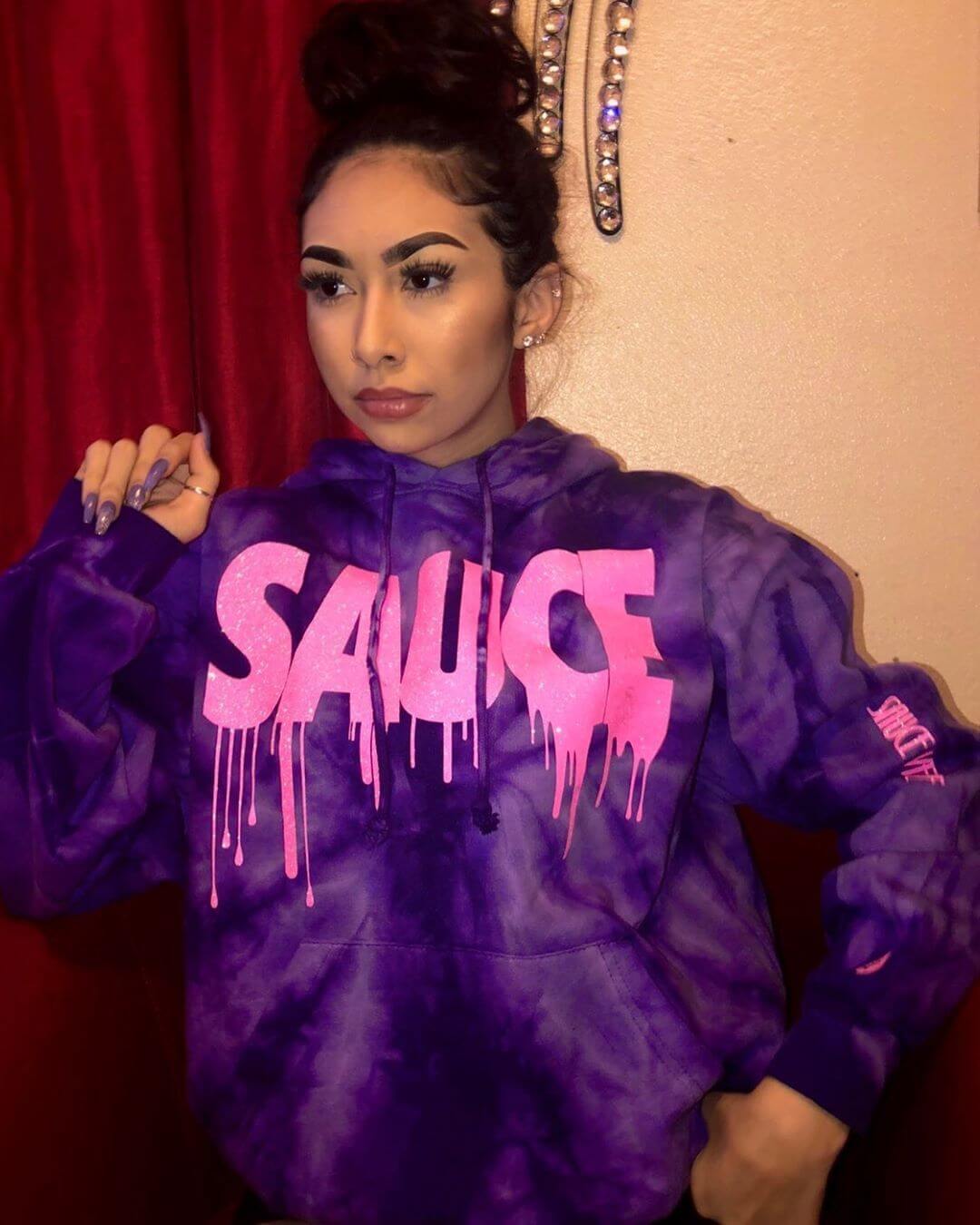 PurpleMill-Pink-Glitter-Sauce Neon Pink Glitter Sauce | PurpleMill Hoodie - 2XL - Sauce Avenue