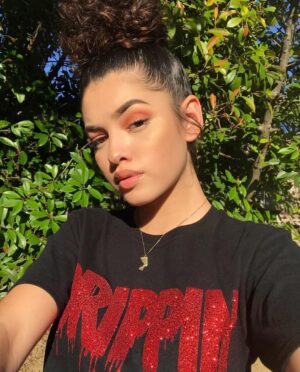 Red Glitter Drippin | Black Tee - Sauce Avenue