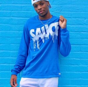 White Sauce | Blue Long Sleeve Tee - Sauce Avenue