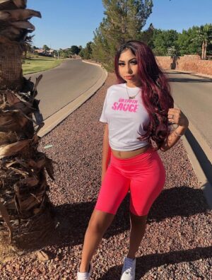 Neon Pink Glitter Drippin Sauce | White Tee - Sauce Avenue