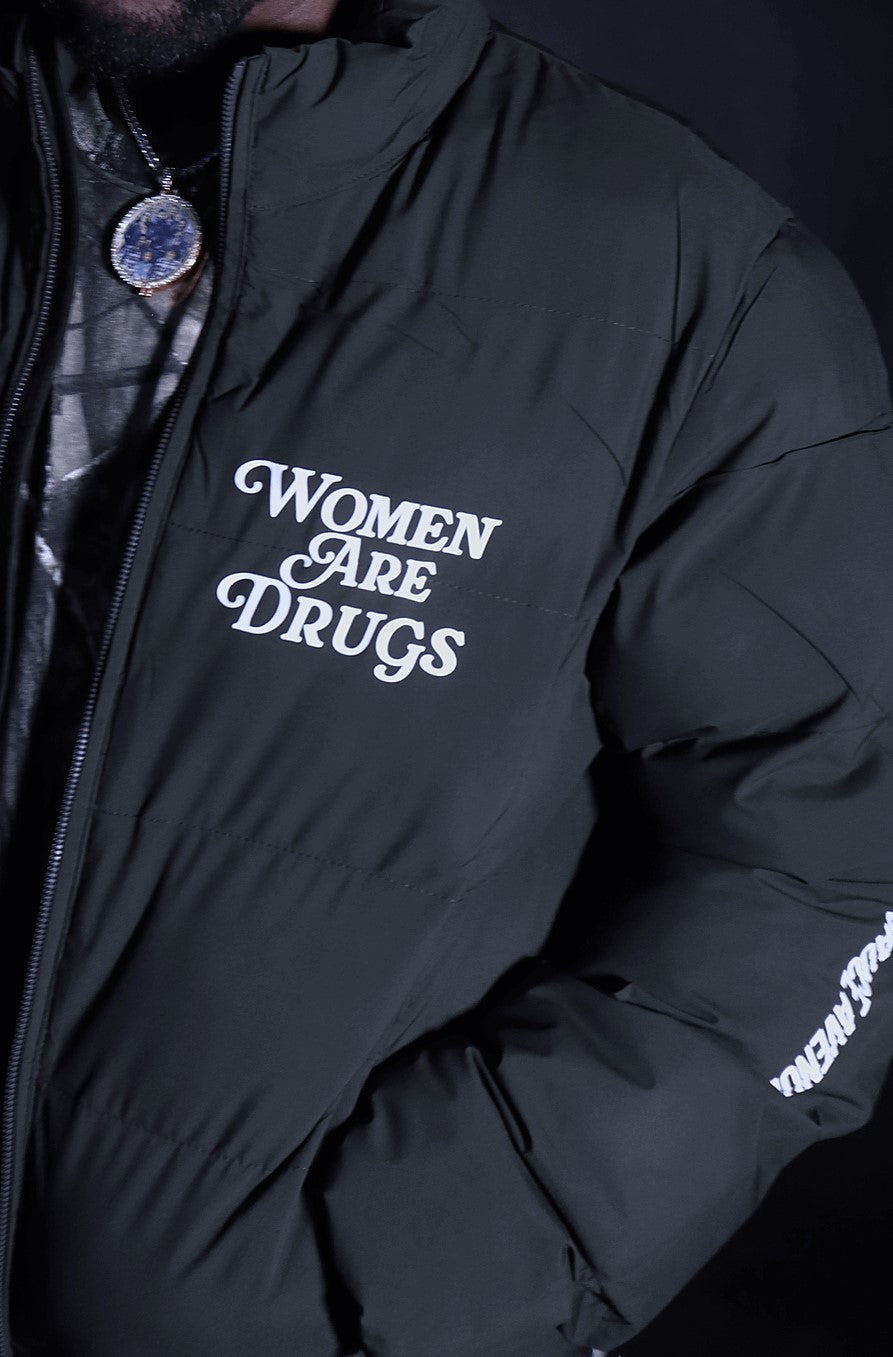 WomenAreDrugs_WH_OliveGreenPufferJacket