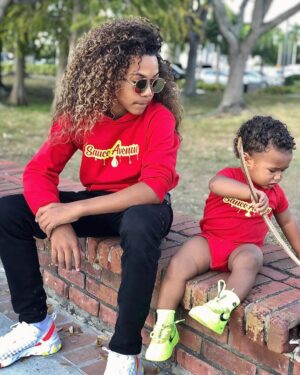 Neon Yellow SA Drip | Red Hoodie - Sauce Avenue