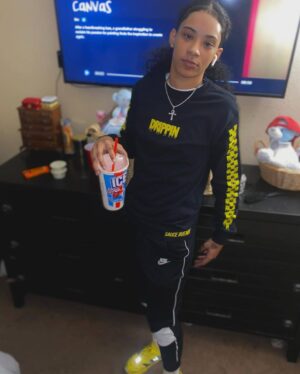 Yellow Drippin (S) | Black Long Sleeve Tee (Solid Checkered Drippin Sleeves) - Sauce Avenue