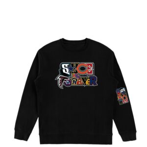 Sauce Is Forever | Black Crewneck (Football) - Sauce Avenue