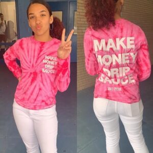White Make Money Drip Sauce | PinkMill Long Sleeve Tee - Sauce Avenue