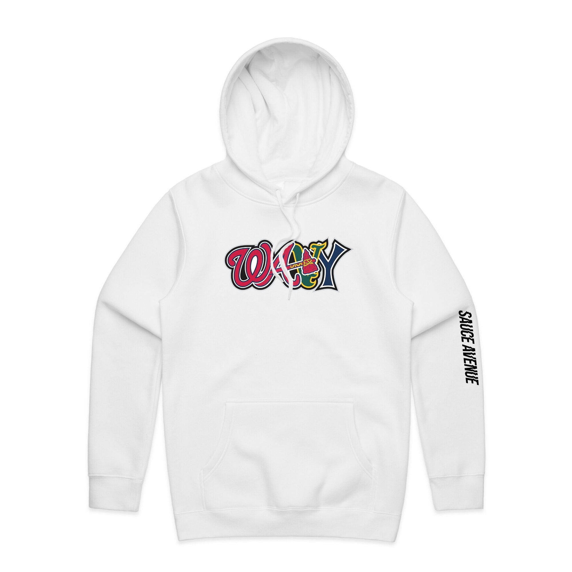 mlbwhitehoodie4 Wavy | White Hoodie (MLB) - Sauce Avenue